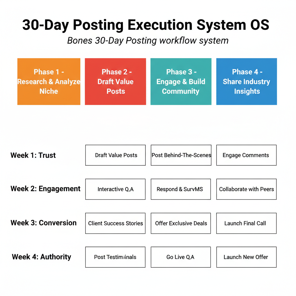 30-Day Posting Execution System OS all 4 weeks and phases